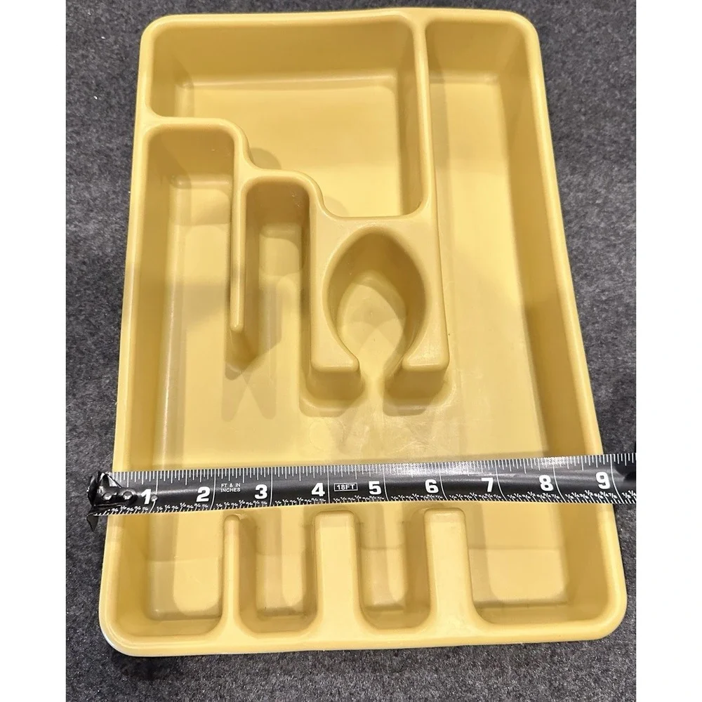 Rubbermaid‎ HarvestGold Utensil Flatware Silverware Tray Drawer Organizer Retro